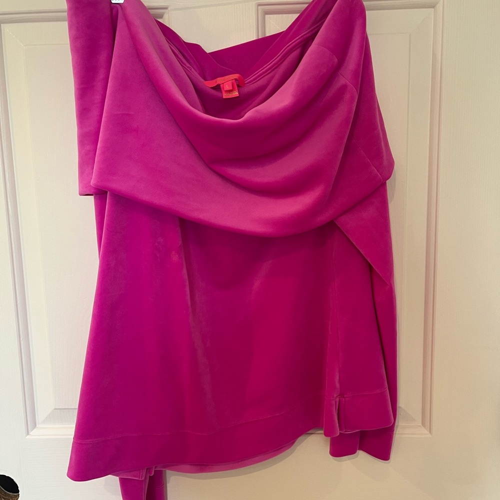 Lilly Pulitzer Pink Drape Neck Top